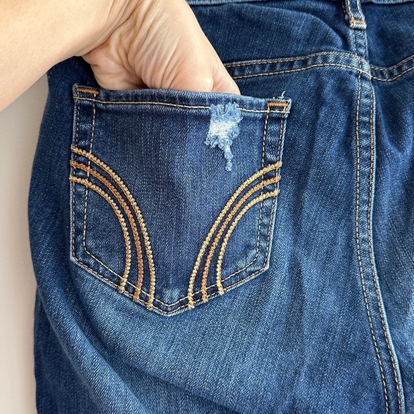 Hollister Women's Blue Distressed Straight Leg Jeans 5S (Short), W7 L30 - Picture 14 of 16